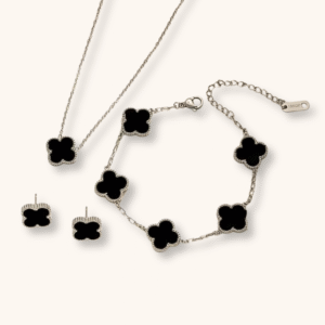 Rinkinys CLOVER SILVER BLACK